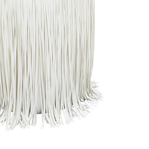 Shag Me Ivory Performance Vegan Leather Ottoman Model: TOV-OC69191