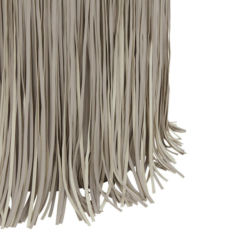 Shag Me Grey Performance Vegan Leather Ottoman Model: TOV-OC69192