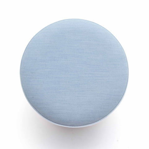 Dex Faded Blue Upcycled Fabric Ottoman Model: TOV-OC69194