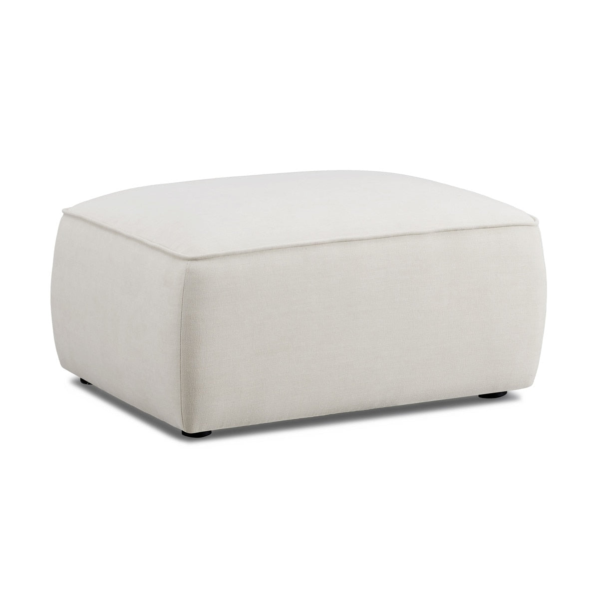 Travie Sand Upcycled Linen Ottoman Model: TOV-OC69205
