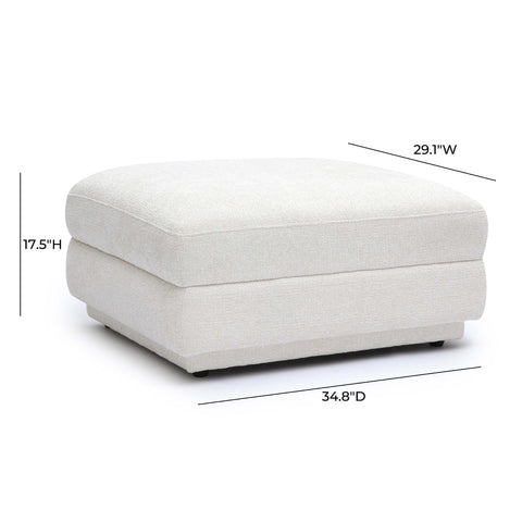 Perry Cream Chenille Modular Ottoman Model: TOV-OC69218