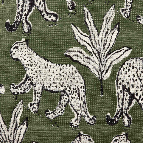 Ollie Olive Green Leopard Jacquard Bench Model: TOV-OC69224