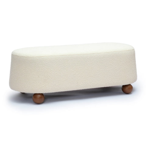 Jaine Cream Boucle Large Ottoman Model: TOV-OC69226