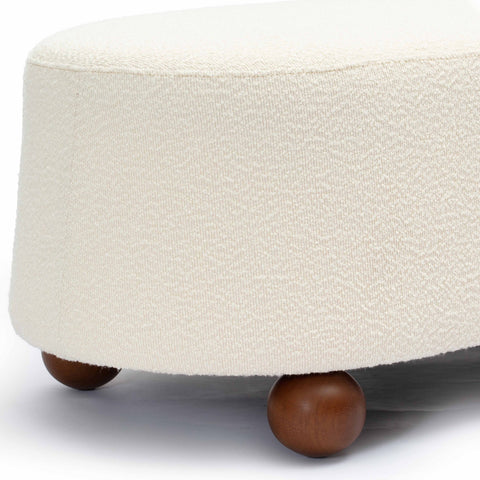 Jaine Cream Boucle Large Ottoman Model: TOV-OC69226