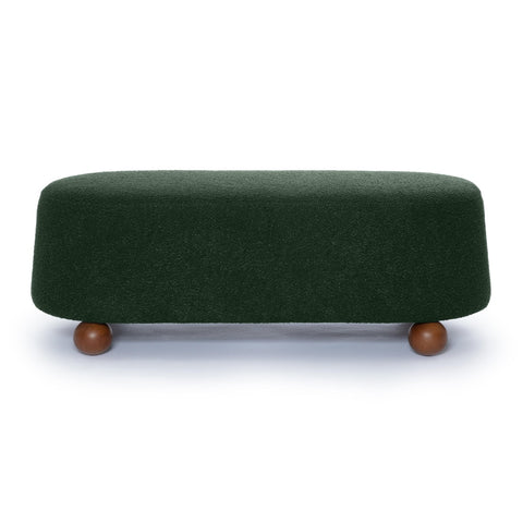 Jaine Forest Green Boucle Large Ottoman Model: TOV-OC69227