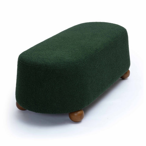 Jaine Forest Green Boucle Large Ottoman Model: TOV-OC69227