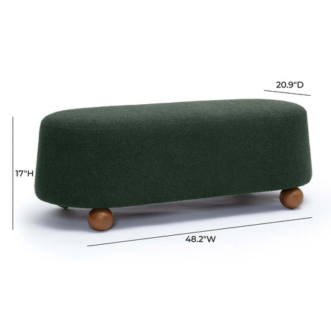 Jaine Forest Green Boucle Large Ottoman Model: TOV-OC69227