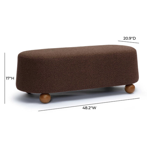 Jaine Brown Boucle Large Ottoman Model: TOV-OC69228