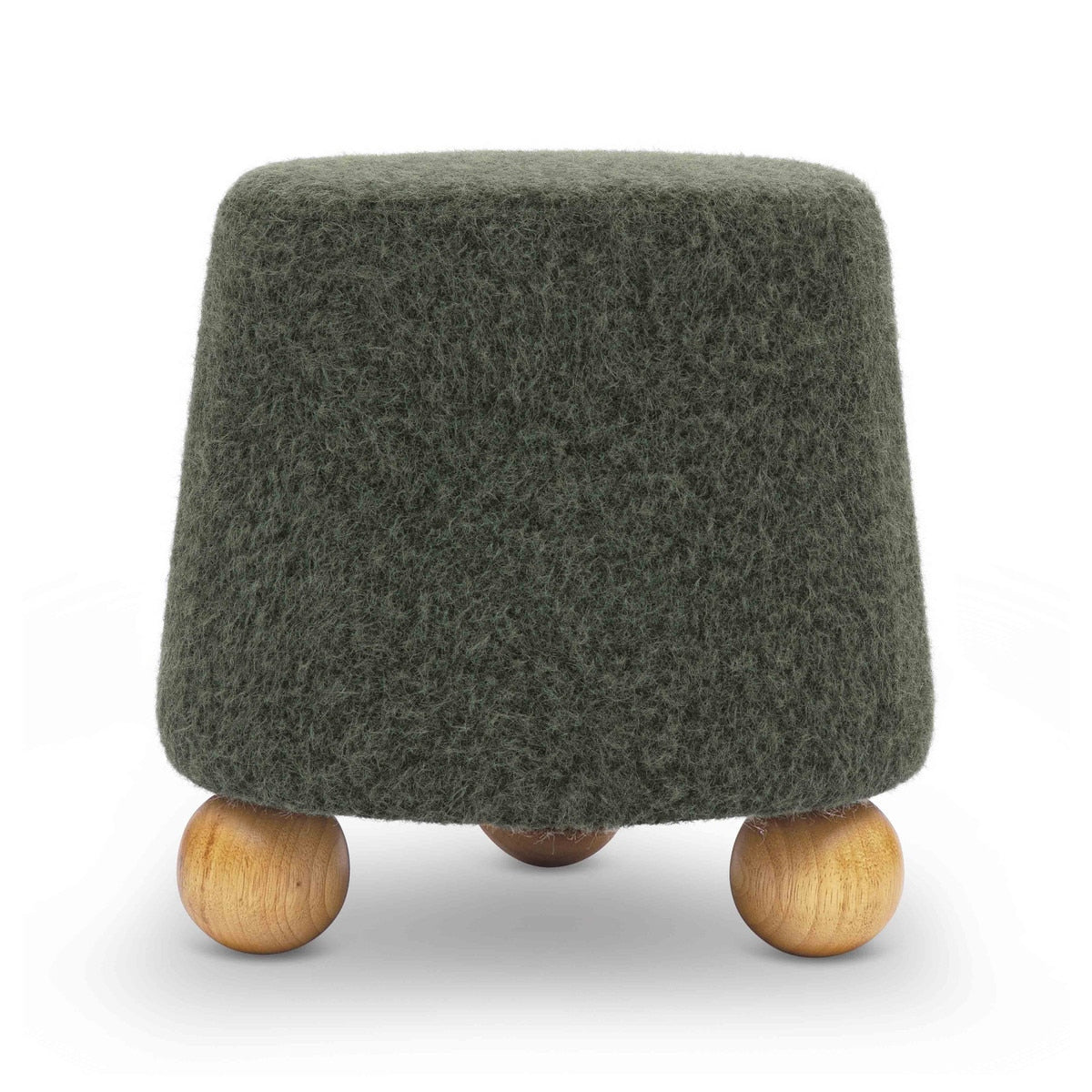 Jaine Forest Green Loose Mohair Ottoman Model: TOV-OC69231