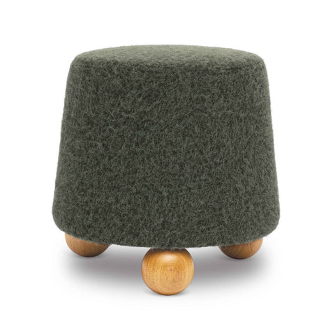 Jaine Forest Green Loose Mohair Ottoman Model: TOV-OC69231