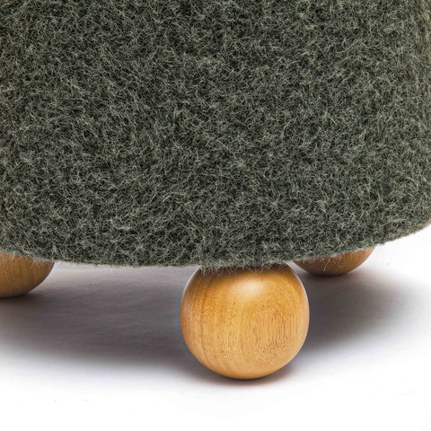 Jaine Forest Green Loose Mohair Ottoman Model: TOV-OC69231