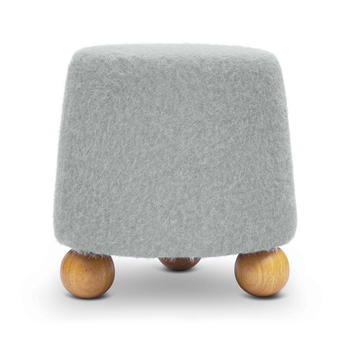 Jaine Stone Grey Loose Mohair Ottoman Model: TOV-OC69232