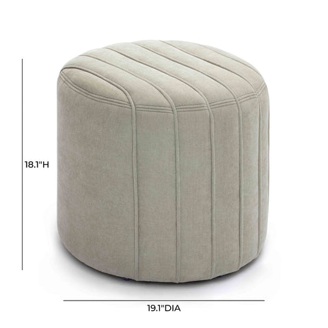 Pouch Mint Green Chenille Ottoman Model: TOV-OC69234