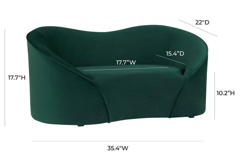 Poodle Forest Green Pet Bed Model: TOV-P2044-FG
