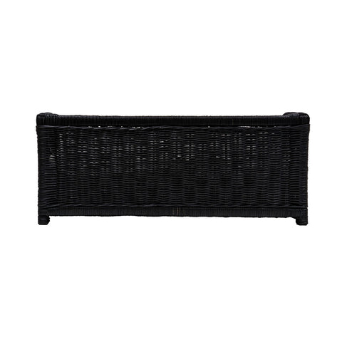 Poppy Black Rattan Small Pet Bed Model: TOV-P54300