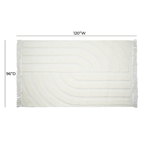 Loop White 8' x 10' Area Rug Model: TOV-R18546