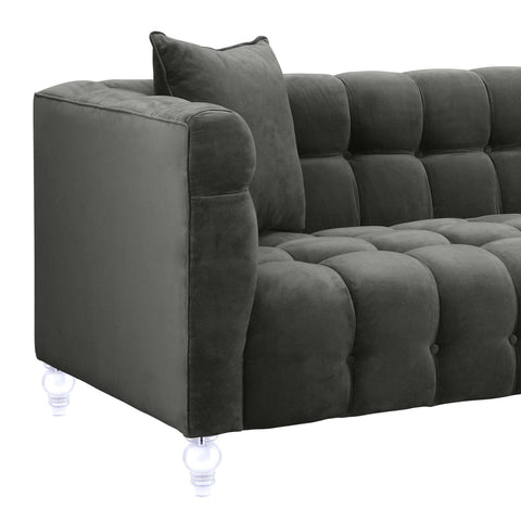 Bea Grey Velvet Sofa Model: TOV-S100