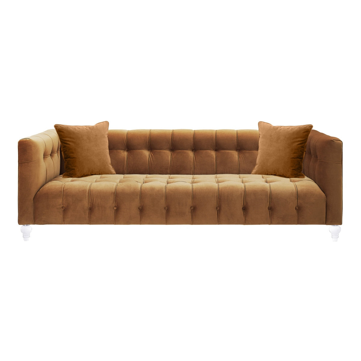Bea Cognac Velvet Sofa Model: TOV-S109