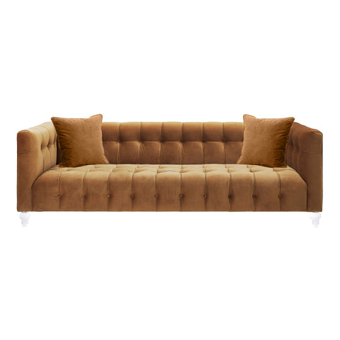 Bea Cognac Velvet Sofa Model: TOV-S109
