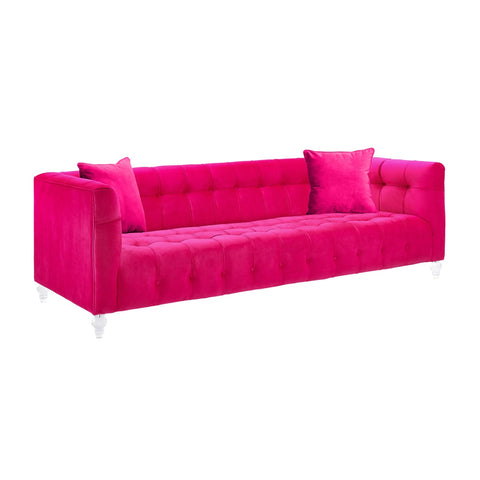 Bea Hot Pink Velvet Sofa Model: TOV-S110