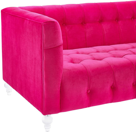 Bea Hot Pink Velvet Sofa Model: TOV-S110