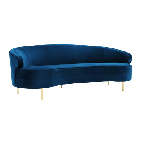 Baila Navy Velvet Sofa Model: TOV-S135