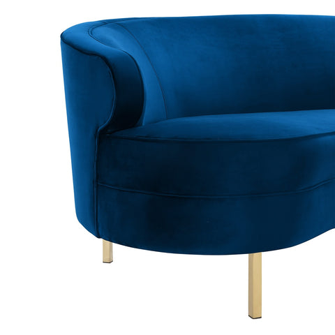 Baila Navy Velvet Sofa Model: TOV-S135