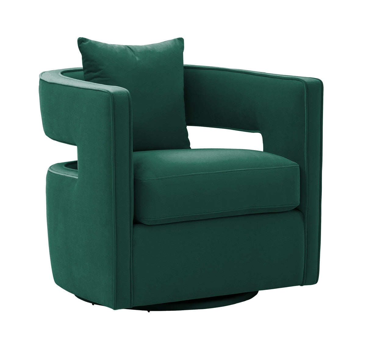 Kennedy Forest Green Velvet Swivel Chair Model: TOV-S44126