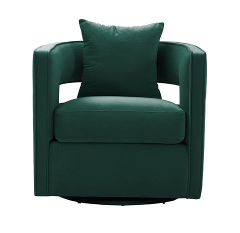 Kennedy Forest Green Velvet Swivel Chair Model: TOV-S44126