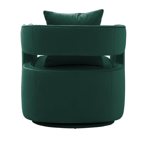 Kennedy Forest Green Velvet Swivel Chair Model: TOV-S44126