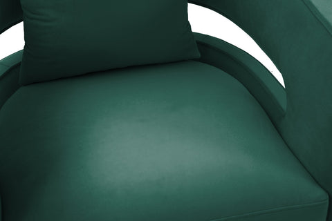 Kennedy Forest Green Velvet Swivel Chair Model: TOV-S44126