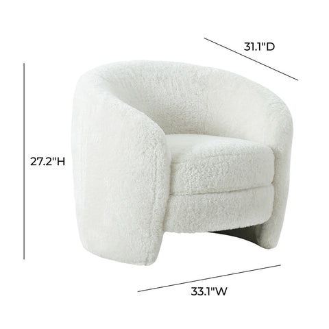 Dakota Faux Shearling Armchair Model: TOV-S44136