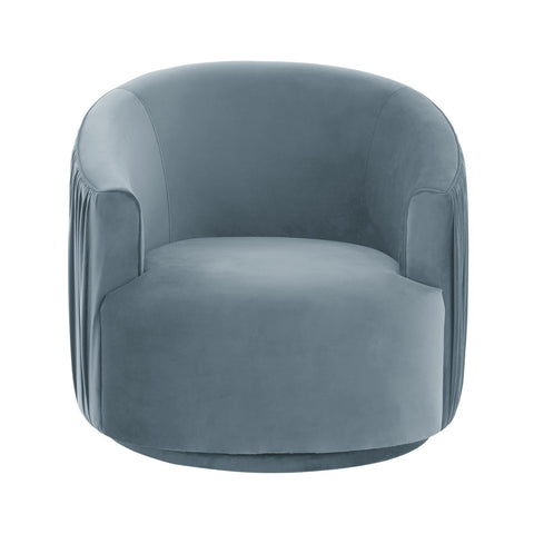 London Blue Pleated Swivel Chair Model: TOV-S44152