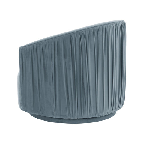 London Blue Pleated Swivel Chair Model: TOV-S44152