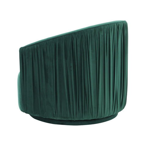 London Forest Green Pleated Swivel Chair Model: TOV-S44153