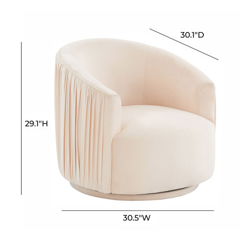 London Pesce Pleated Swivel Chair Model: TOV-S44154