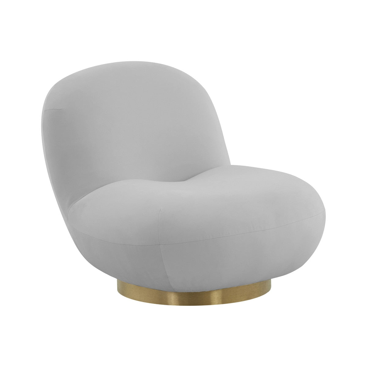 Emily Grey Velvet Swivel Chair Model: TOV-S44174