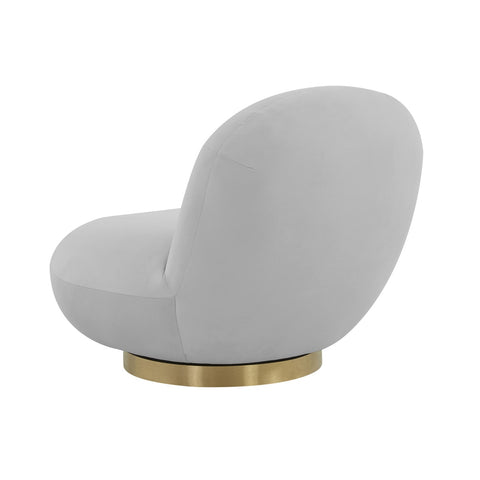 Emily Grey Velvet Swivel Chair Model: TOV-S44174