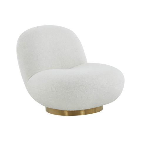 Emily White Boucle Swivel Chair Model: TOV-S44175