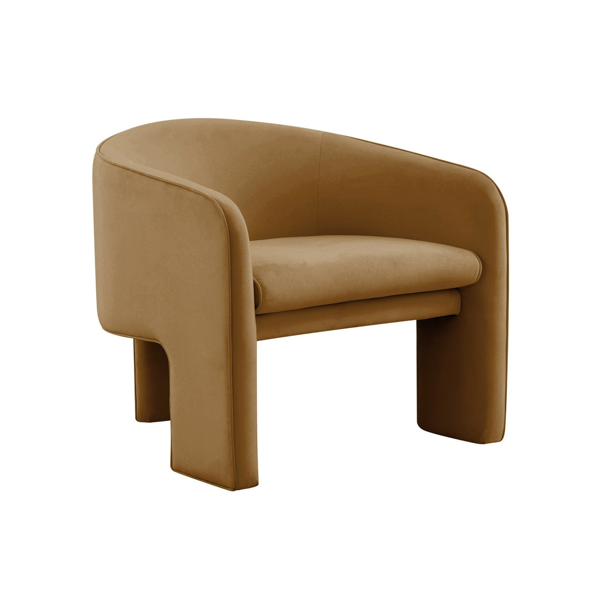 Marla Cognac Velvet Accent Chair Model: TOV-S44183