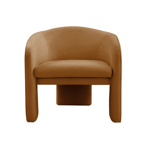 Marla Cognac Velvet Accent Chair Model: TOV-S44183