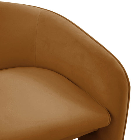 Marla Cognac Velvet Accent Chair Model: TOV-S44183
