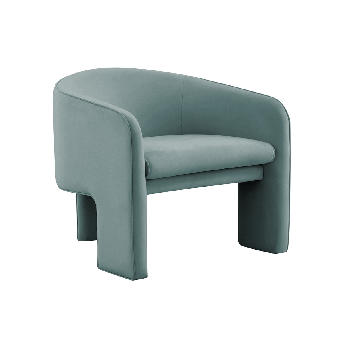 Marla Sea Blue Velvet Accent Chair Model: TOV-S44184