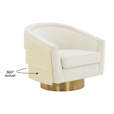 Flapper Cream Swivel Chair Model: TOV-S44194