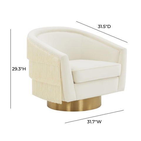Flapper Cream Swivel Chair Model: TOV-S44194