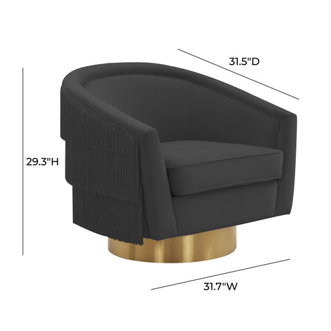 Flapper Black Swivel Chair Model: TOV-S44196