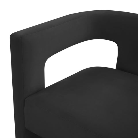 Sloane Black Velvet Chair Model: TOV-S44197