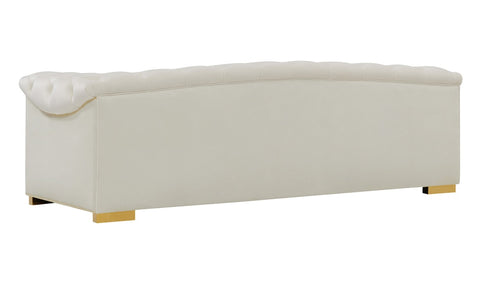 Farah Cream Velvet Sofa By Inspire Me! Home Decor Model: TOV-S4929