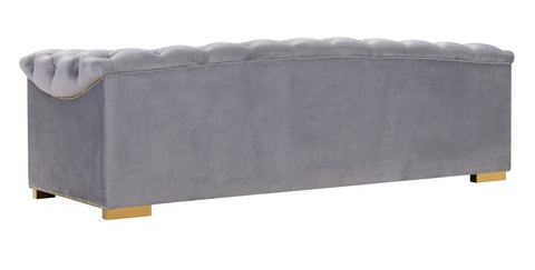 Farah Grey Velvet Sofa By Inspire Me! Home Decor Model: TOV-S4930