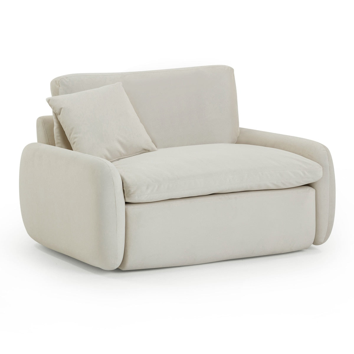 Rachelle Cream Velvet Lounge Chair Model: TOV-S54356